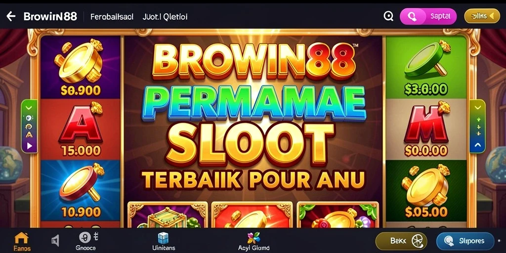 Tampilan gameplay seru dari BROWIN88 dengan berbagai tema Slot.