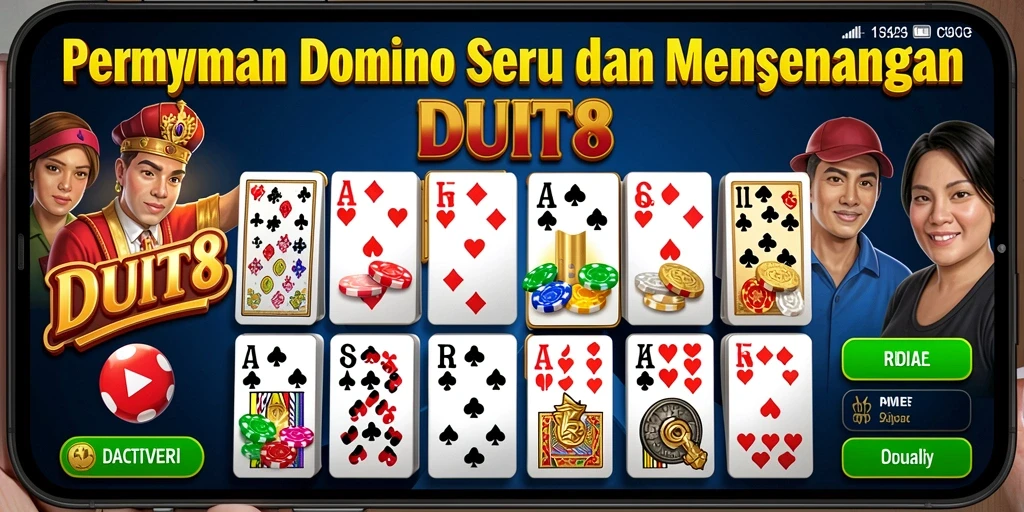 Tampilan permainan Domino yang menarik dan penuh warna.