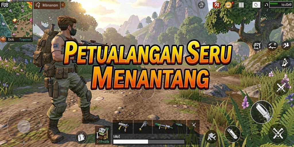 Tampilan gameplay seru F08 dengan grafik menakjubkan dan dunia terbuka.