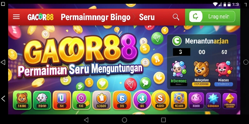 Tampilan seru dari gameplay Bingo di GACOR88.