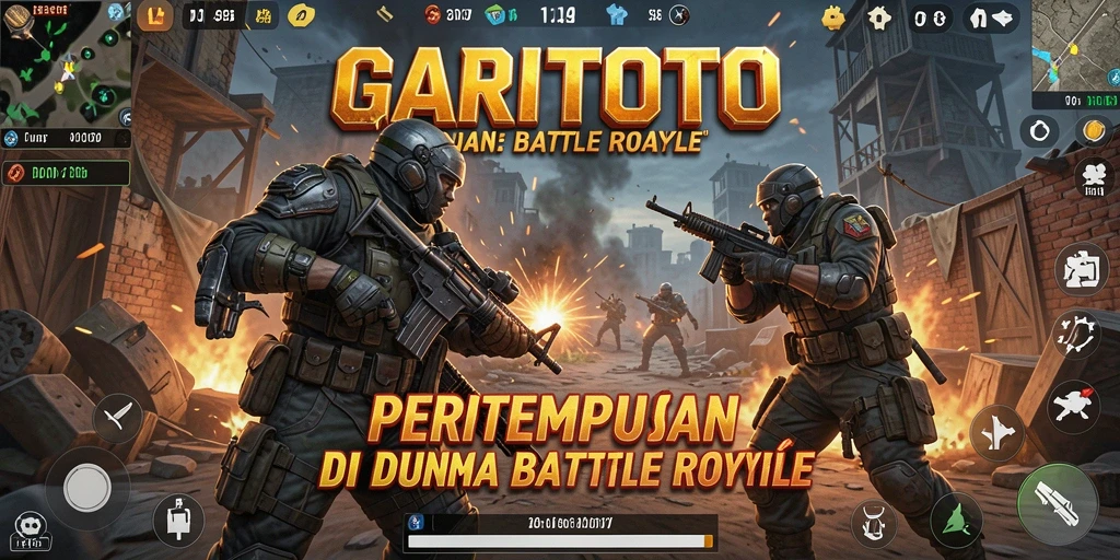 Tampilan gameplay GARITOTO yang mendebarkan dalam pertempuran Battle Royale.