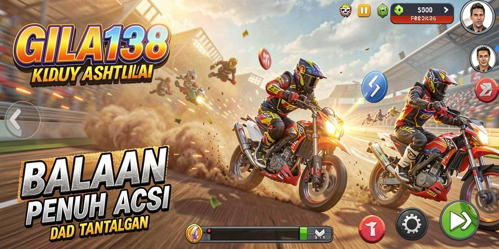 Screenshot GILA138 menampilkan aksi balap mendebarkan dan mobil yang beragam.