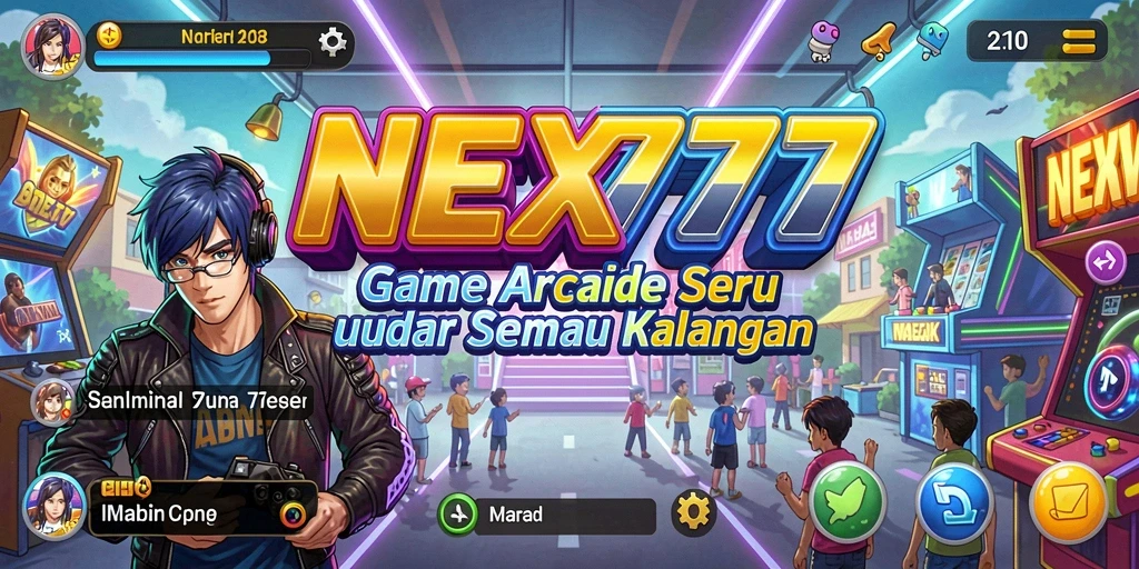 Screenshot menunjukkan gameplay NEX777 yang penuh energi dan aksi.