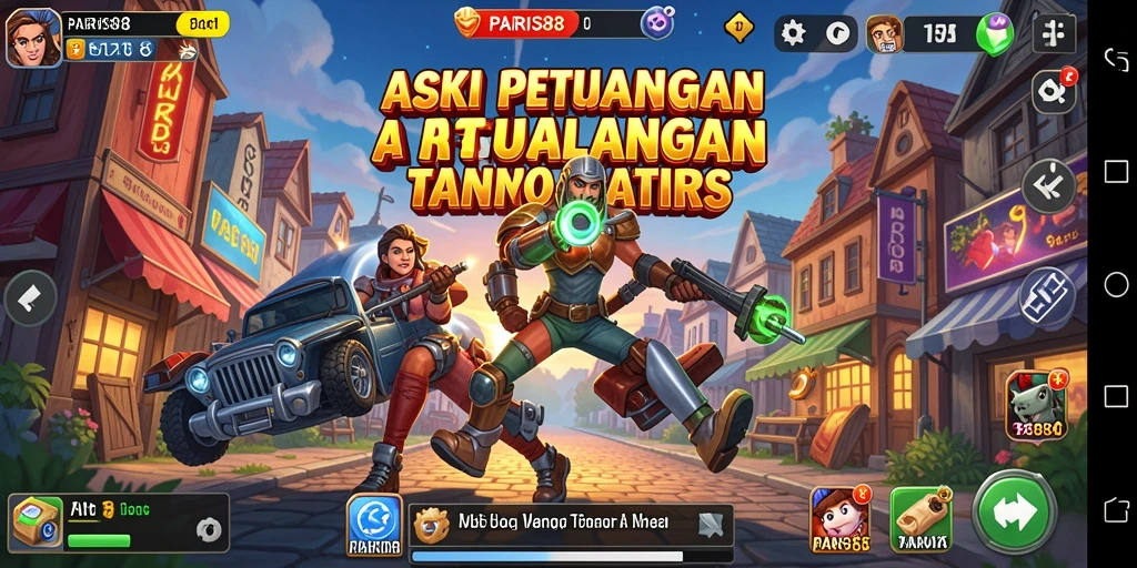 Tangkapan layar menunjukkan aksi seru dalam permainan PARIS88.