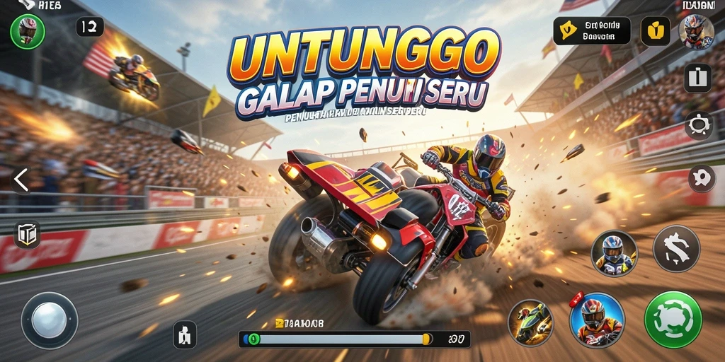 Gameplay UNTUNGGO yang seru dan menegangkan saat balapan.