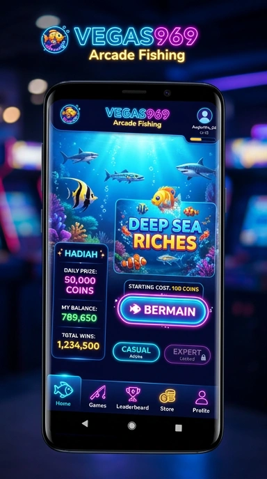 Antarmuka aplikasi vegas969 yang menarik dan user-friendly.